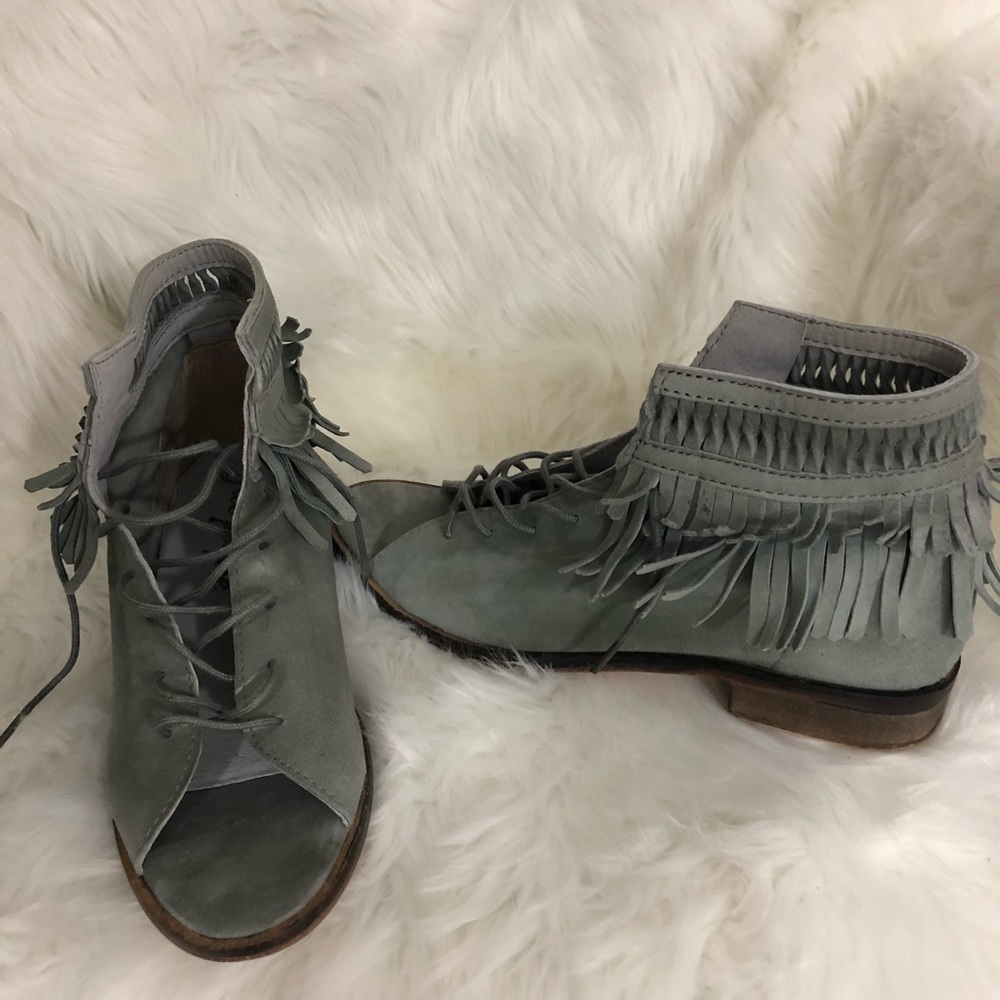 Free People Firefly Lace Up Fringe Sandal, 37 - Picture 2 of 8